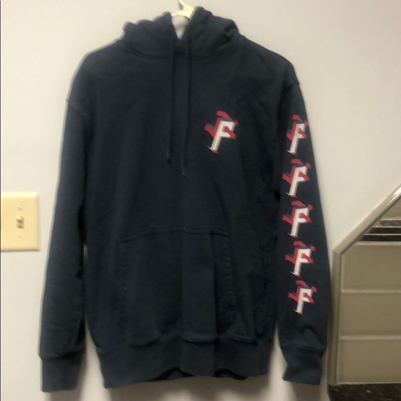 Palace brand size M gray/blue hooded sweatshirt - Picture 1 of 4
